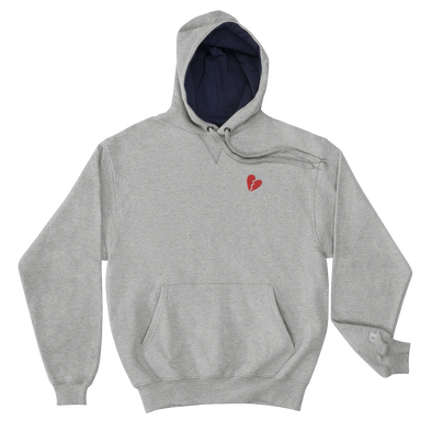 Broken Heart Embroidered Logo Champion Hoodie