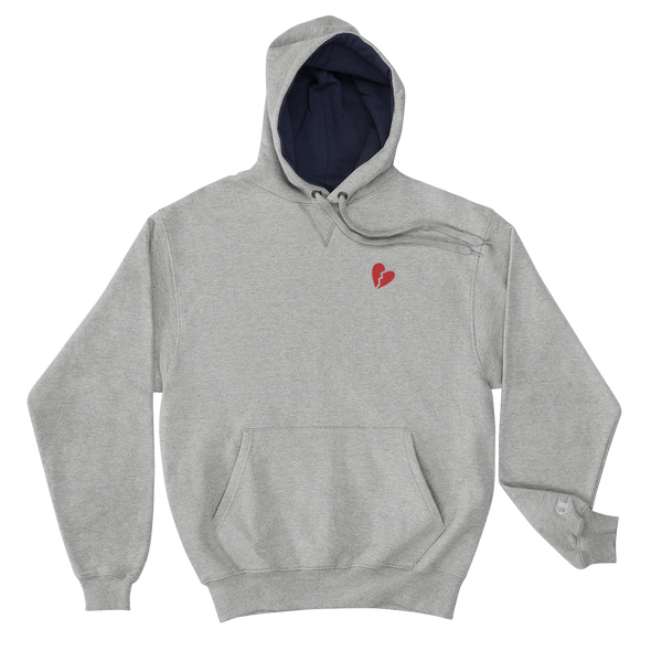 Broken Heart Embroidered Logo Champion Hoodie