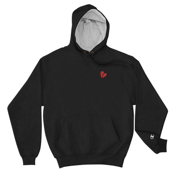 Broken Heart Embroidered Logo Champion Hoodie