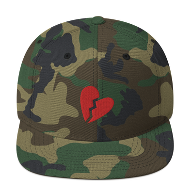 Broken Heart Snapback Hat