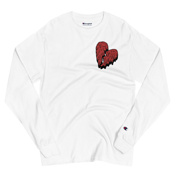 Broken Heart Drip Men's Champion Long Sleeve Shirt