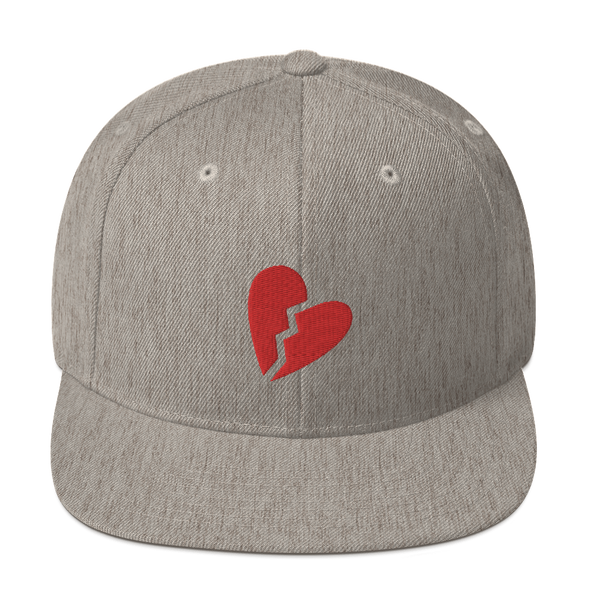 Broken Heart Snapback Hat