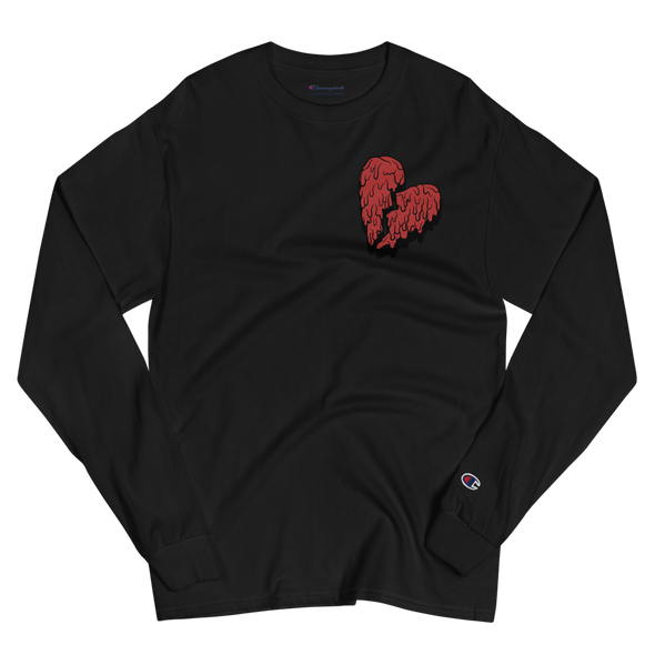 Broken Heart Drip Men's Champion Long Sleeve Shirt